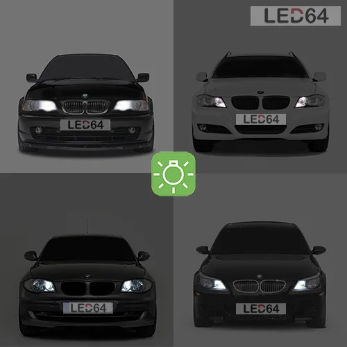 2 ampoules à LED pour les feux de position, veilleuses BMW série 5 E39