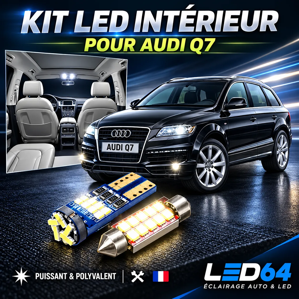Kit ampoules à LED pour l'éclairage intérieur Audi Q7