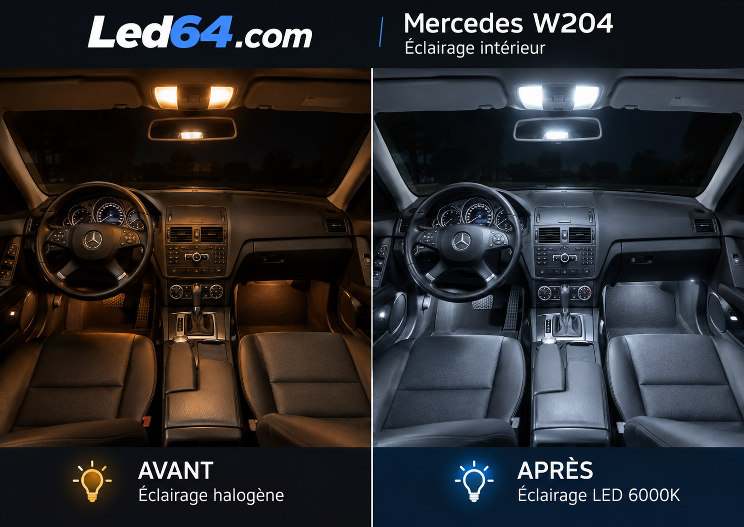 Avant apres led